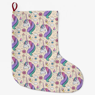 Unicorn Large Christmas Stocking
