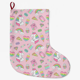 Unicorn Large Christmas Stocking