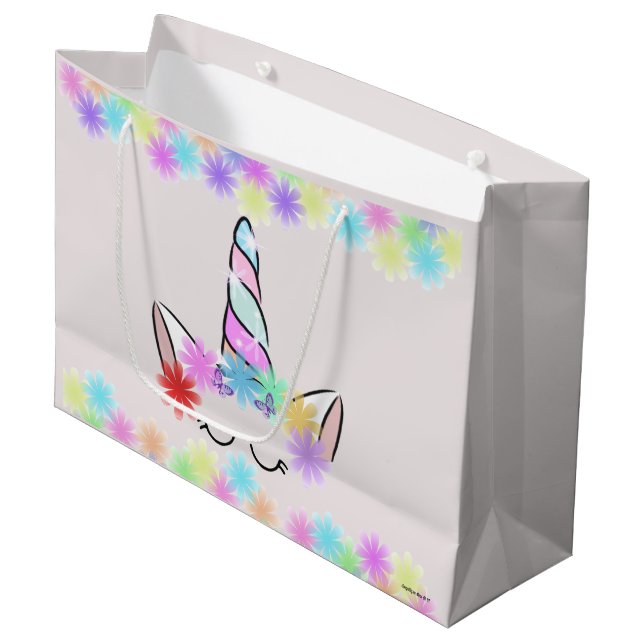 Unicorn Large Gift Bag (Front Angled)