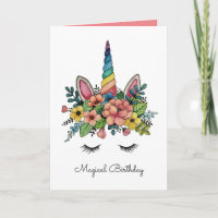 Unicorn Lashes With Rainbow Horn