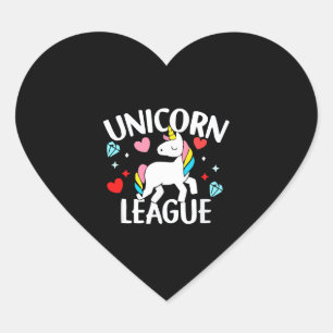 Unicorn League Heart Sticker