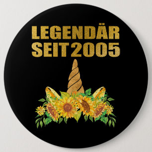 Unicorn Legendär Seit 2005 Einhorn 16. Geburtstags 6 Inch Round Button