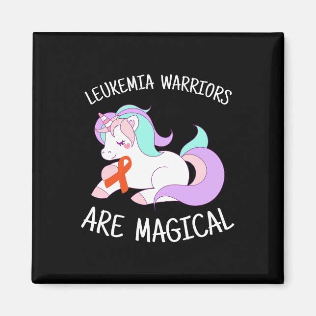 Unicorn Leukaemia Awareness Gift Magnet (Front)