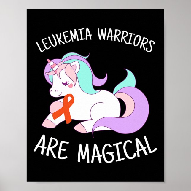 Unicorn Leukaemia Awareness Gift  Poster (Front)