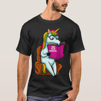 Unicorn Librarian Gift For A Teacher Reading Book T-Shirt