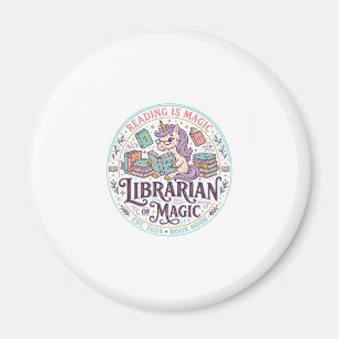 Unicorn Librarian of Magic Original Product Graphi Magnet