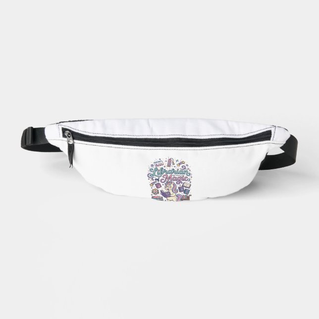 Unicorn Librarian of Magic Print Ready Apparel Gra Fanny Pack (Front)