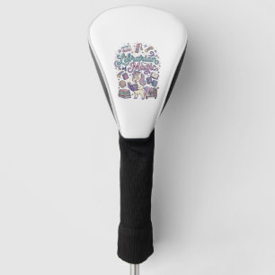 Unicorn Librarian of Magic Print Ready Apparel Gra Golf Head Cover