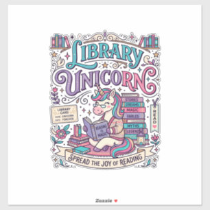 Unicorn Library Unicorn Colourful POD Artwork_1