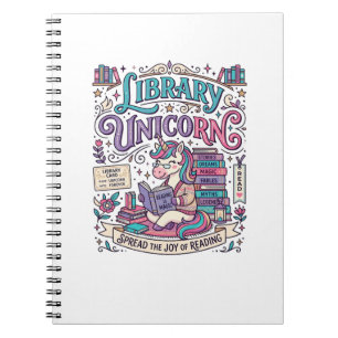 Unicorn Library Unicorn Colourful POD Artwork_1 Notebook