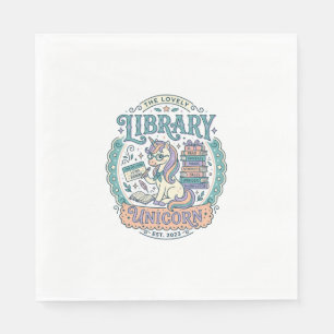 Unicorn Library Unicorn Whimsical Graphic Tee Desi Napkin