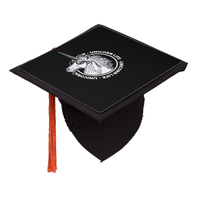 Unicorn Life   Graduation Cap Topper (Angled)
