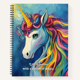 Unicorn Life is better with a splash of magic. Notebook