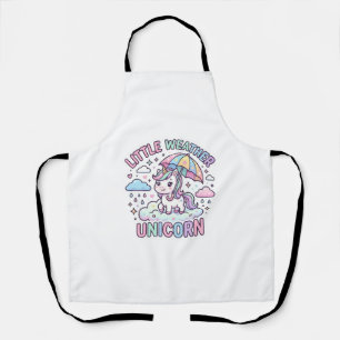 Unicorn Little Weather Unicorn Graphic Design Whit Apron