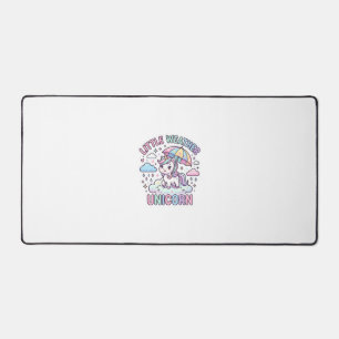 Unicorn Little Weather Unicorn Graphic Design Whit Desk Mat