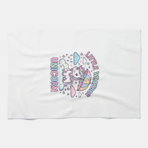 Unicorn Little Weather Unicorn Graphic Design Whit Kitchen Towel