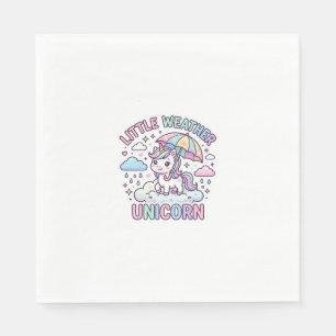 Unicorn Little Weather Unicorn Graphic Design Whit Napkin
