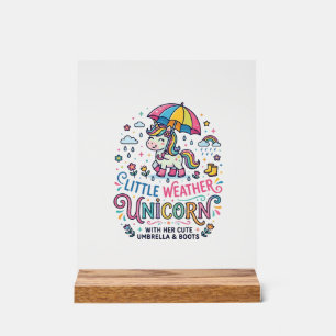 Unicorn Little Weather Unicorn Trendy Shirt Graphi Acrylic Sign