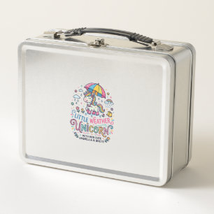 Unicorn Little Weather Unicorn Trendy Shirt Graphi Metal Lunch Box