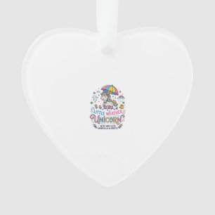Unicorn Little Weather Unicorn Trendy Shirt Graphi Ornament