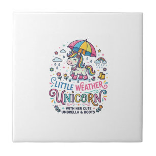 Unicorn Little Weather Unicorn Trendy Shirt Graphi Tile