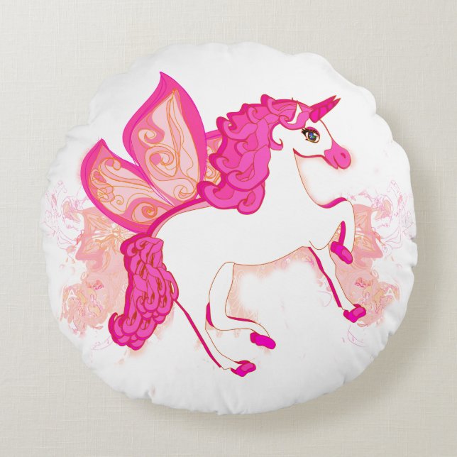 unicorn logo Round Cushions (Front)