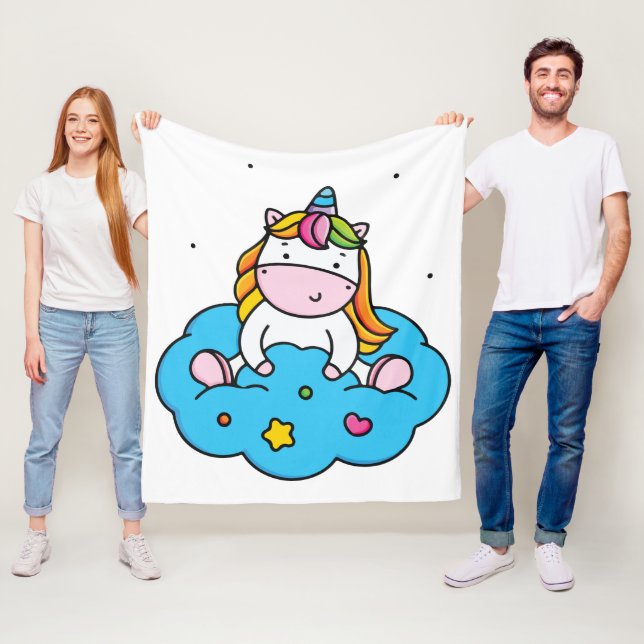 Unicorn love fleece blanket (In Situ)