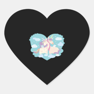 Unicorn Love       Heart Sticker