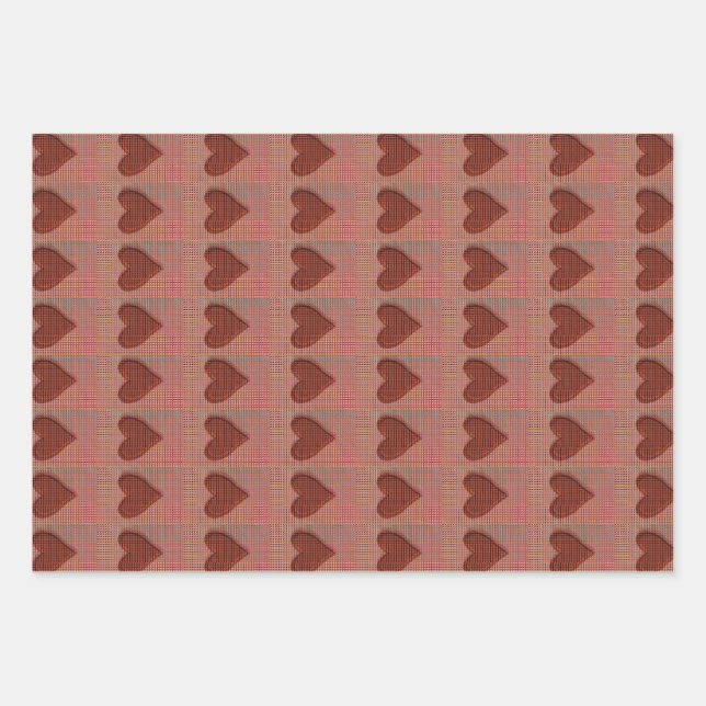 Unicorn Love Heart Wrapping Paper Sheet (Front)