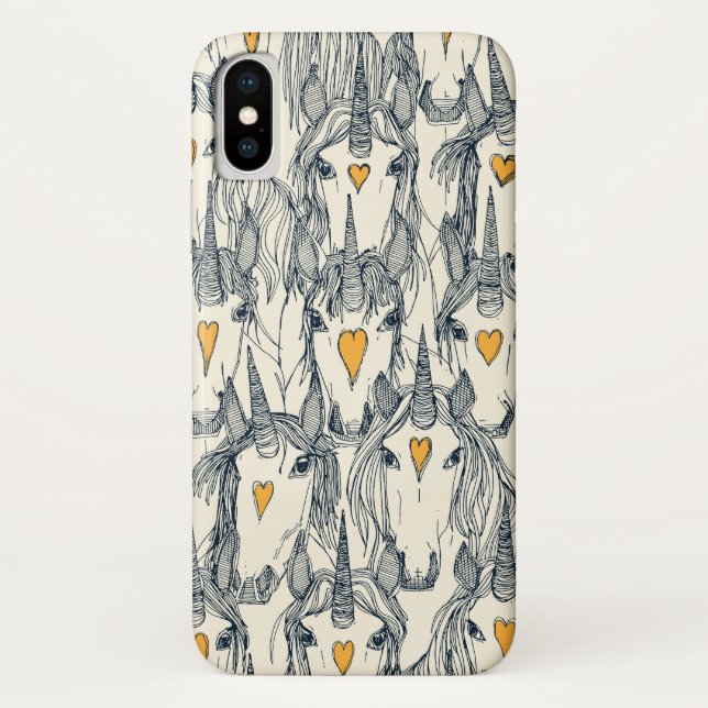 unicorn love indigo citrus pearl Case-Mate iPhone case (Back)