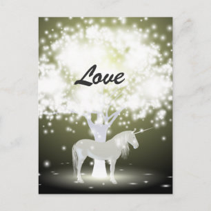 Unicorn Love Mystical Fantasy Postcard