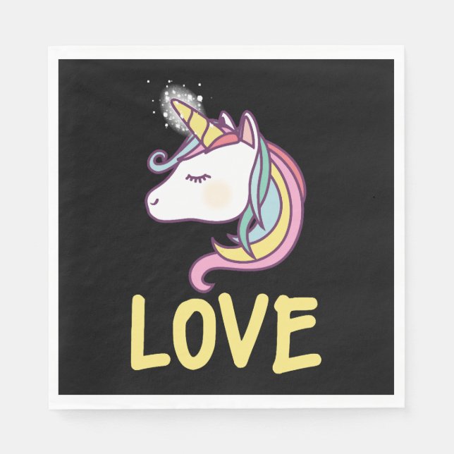 Unicorn Love                            Napkin (Front)
