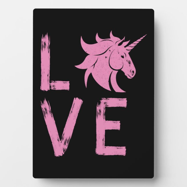 Unicorn love     plaque (Front)