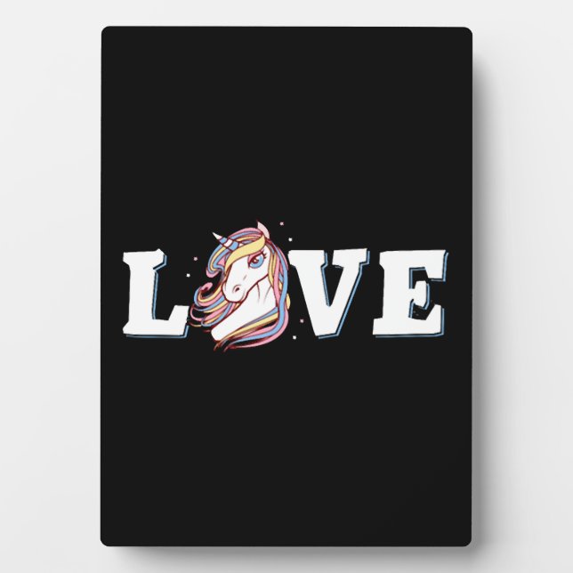 Unicorn love      plaque (Front)