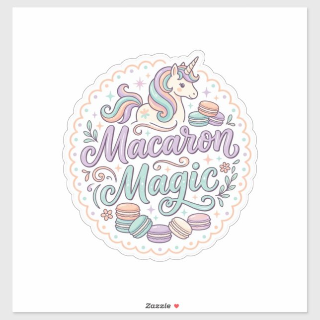 Unicorn Macaron Magic Whimsical T-Shirt Design_1 (Sheet)