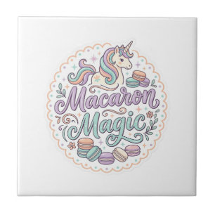 Unicorn Macaron Magic Whimsical T-Shirt Design_1 Tile