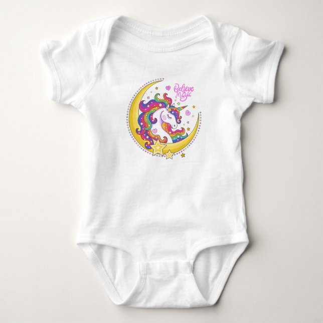 Unicorn Magic Baby Bodysuit (Front)