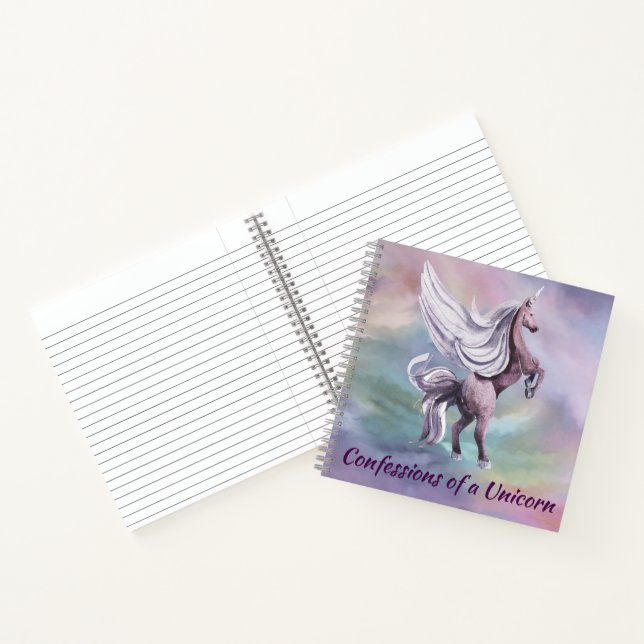 Unicorn Magic | Colourful Pastel Fantasy Watercolo Notebook (Inside)