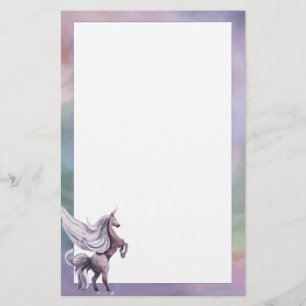 Unicorn Magic   Colourful Pastel Fantasy Watercolo Stationery