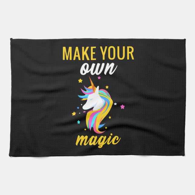 unicorn magic            kitchen towel (Horizontal)