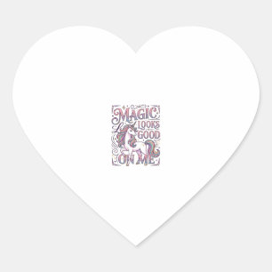 Unicorn Magic Looks Good on Me Trendy Shirt Graphi Heart Sticker
