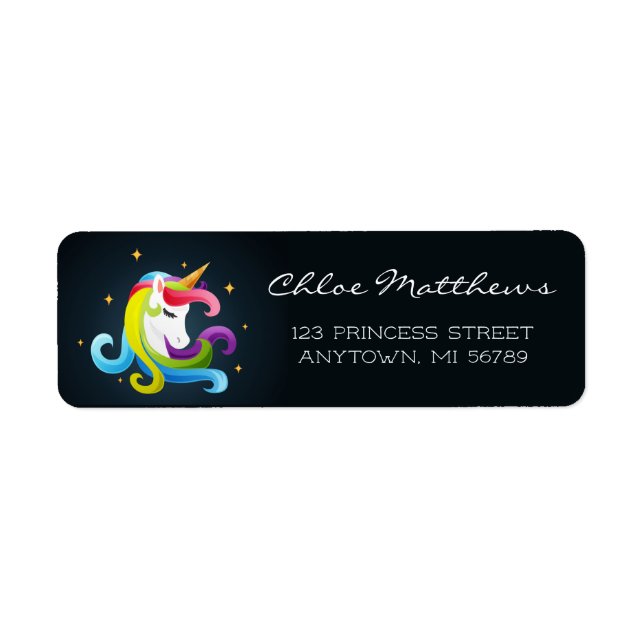 Unicorn Magic Princess Colourful Personalized Name (Front)