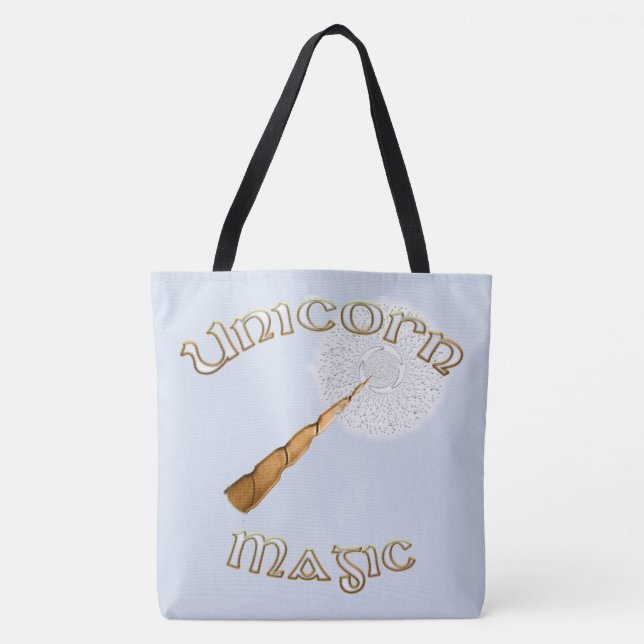 Unicorn Magic: The Golden Charm Tote Bag (Front)