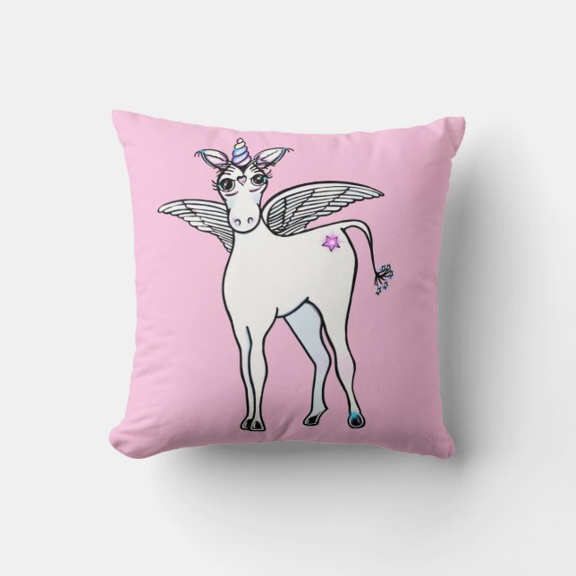 Unicorn magic throw pillow (Front)