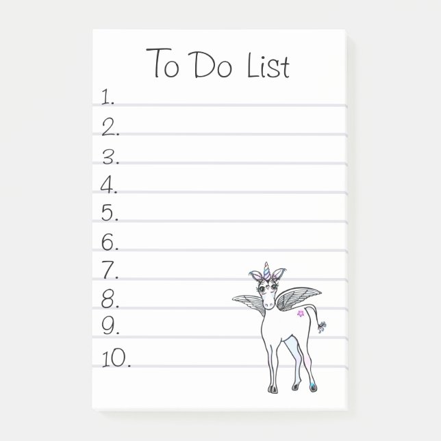 Unicorn magic, To do list Post-it Notes (Front)