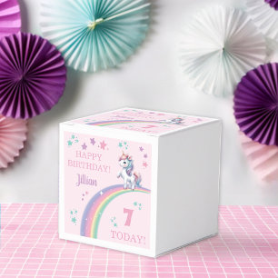 Unicorn Magical Birthday Party Favor Box