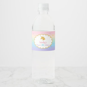 Unicorn Magical Birthday Party Water Bottle Label