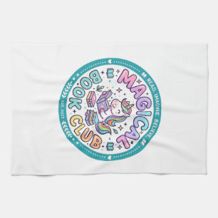 Unicorn Magical Book Club Funny Shirt Graphic_1 Kitchen Towel