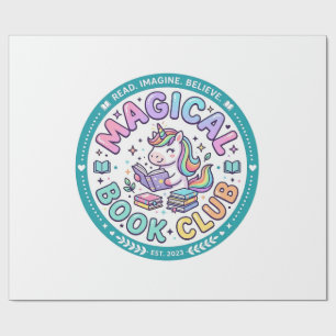 Unicorn Magical Book Club Funny Shirt Graphic_1 Wrapping Paper