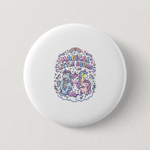 Unicorn Magical Little Squad Graphic Design Produc 2 Inch Round Button